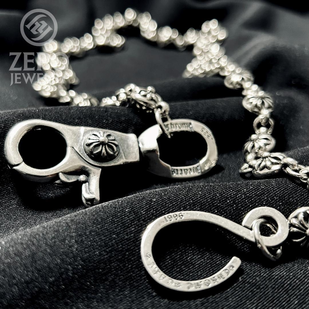 【即日発送#925刻印】クロスボール ウォレットチェーン 55cm