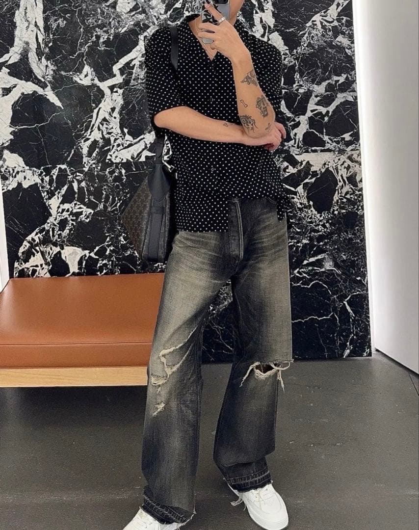 専用　CELINE 24SS ヴィンテージ加工 デストロイ デニムパンツ