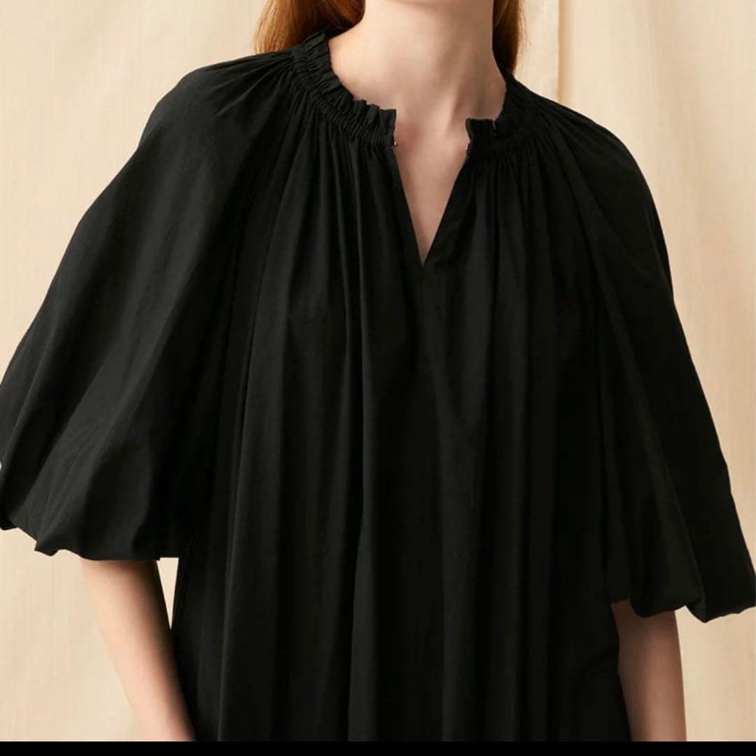 MARIHA 春の花のドレス　黒　ロングワンピース ブラック　長袖