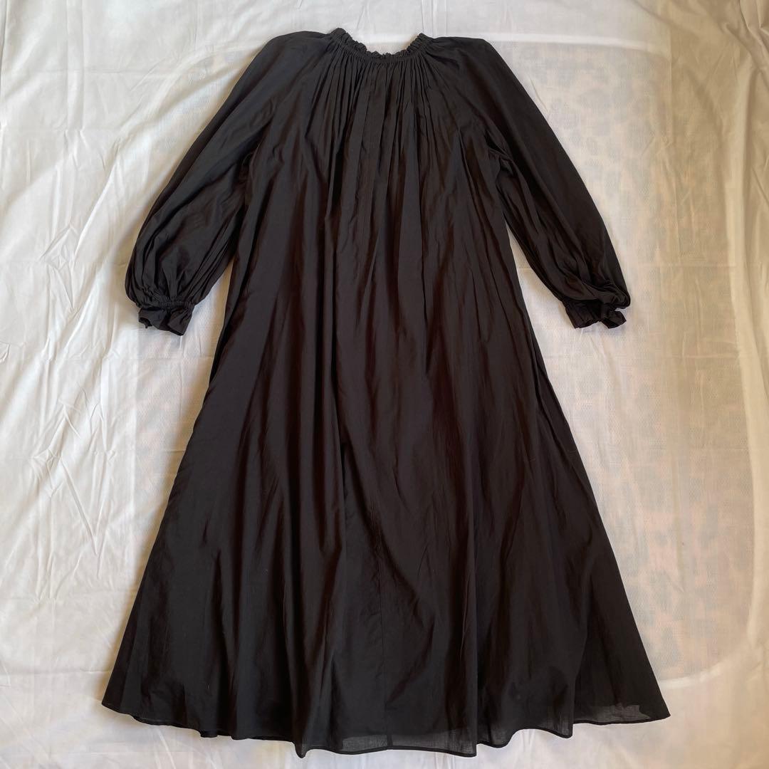 MARIHA 春の花のドレス　黒　ロングワンピース ブラック　長袖