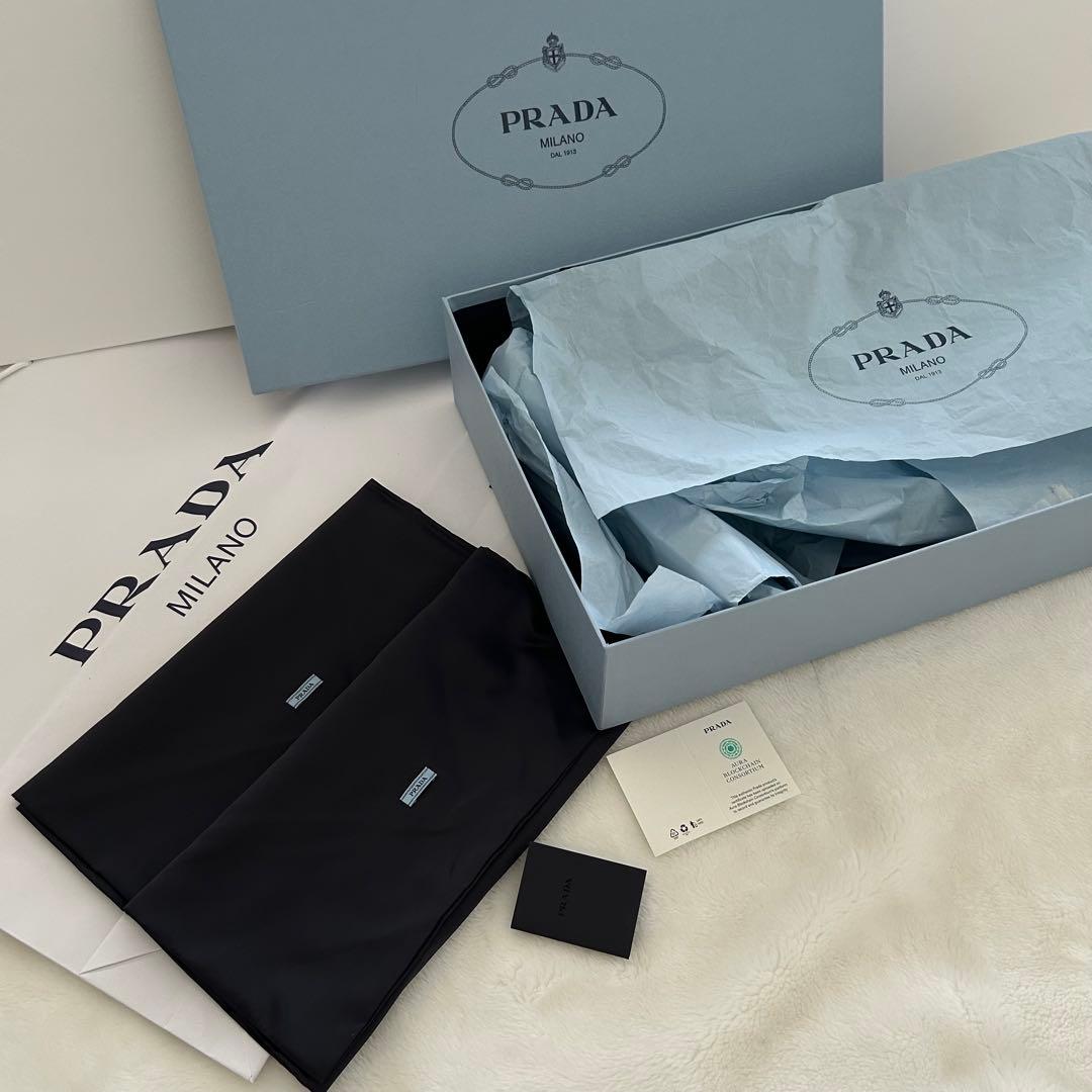 PRADA プラダ　ロゴレザー　Re-Nylon リナイロン　ブーツ　新品未使用