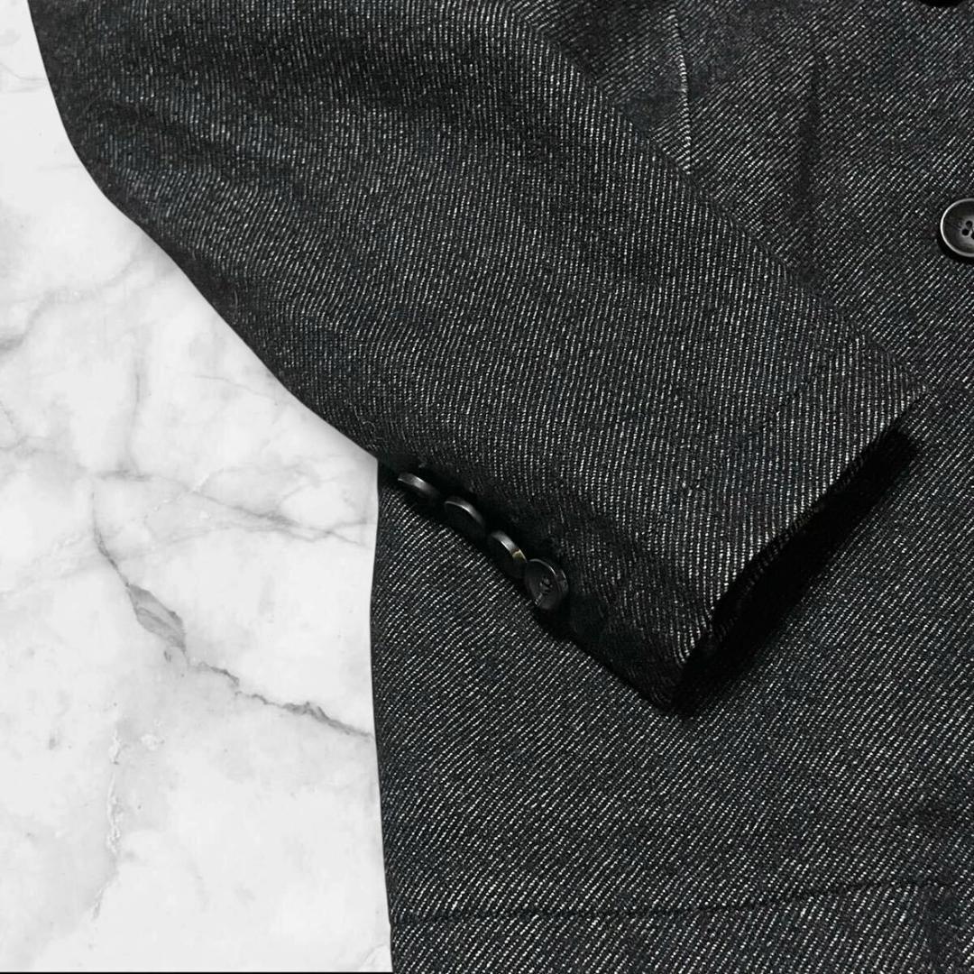 極美品● アルマーニコレツォーニ テーラードジャケット ダブル インディゴ 48