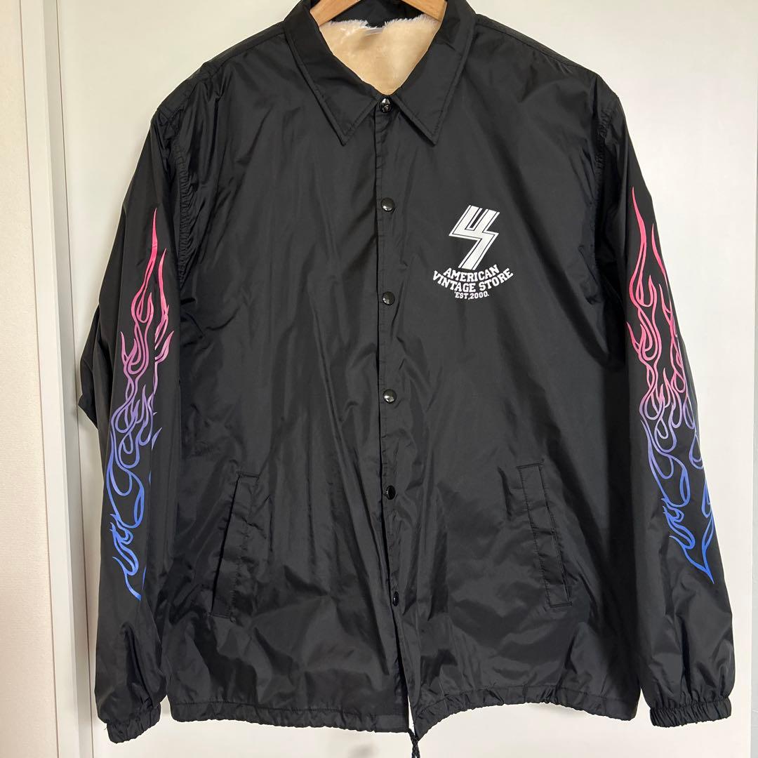 US三軒茶屋 ボアコーチジャケット フレイムスパターン　XL