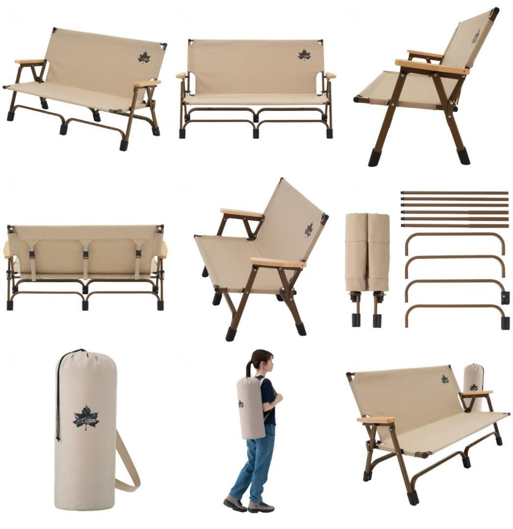 ロゴス　二人掛け アウトドアチェア　アウトドアベンチ　イス