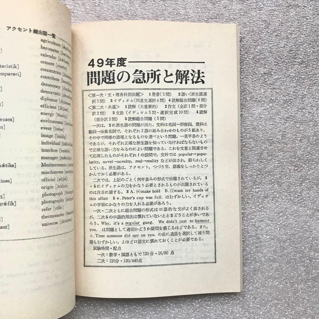 【不定期値下げ中】【幻の赤本（国会図書館未所蔵）】東大の英語 ‘80　教学社