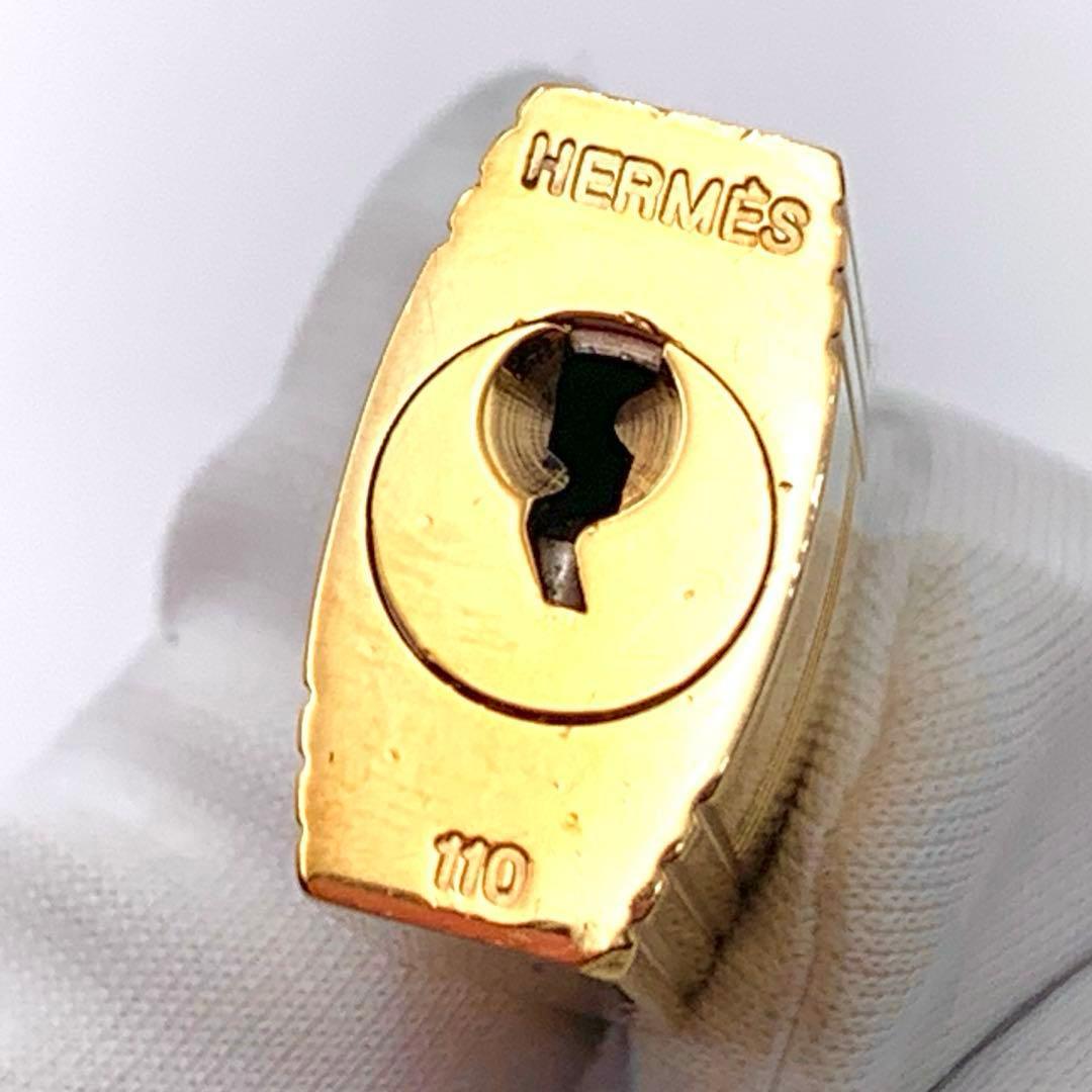 HERMESエルメス カデナ 110番 ゴールド 24Kメッキ 鍵付き 南京錠