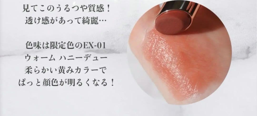 RMK　口紅　リップ　ルージュ　デューイメルト　リップカラー　EX-01