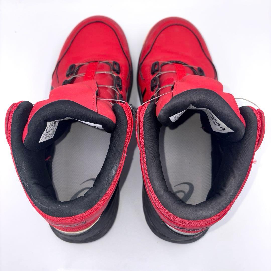 ASICS アシックス ウィンジョブ CP304 安全靴【27cm】レッド ボア