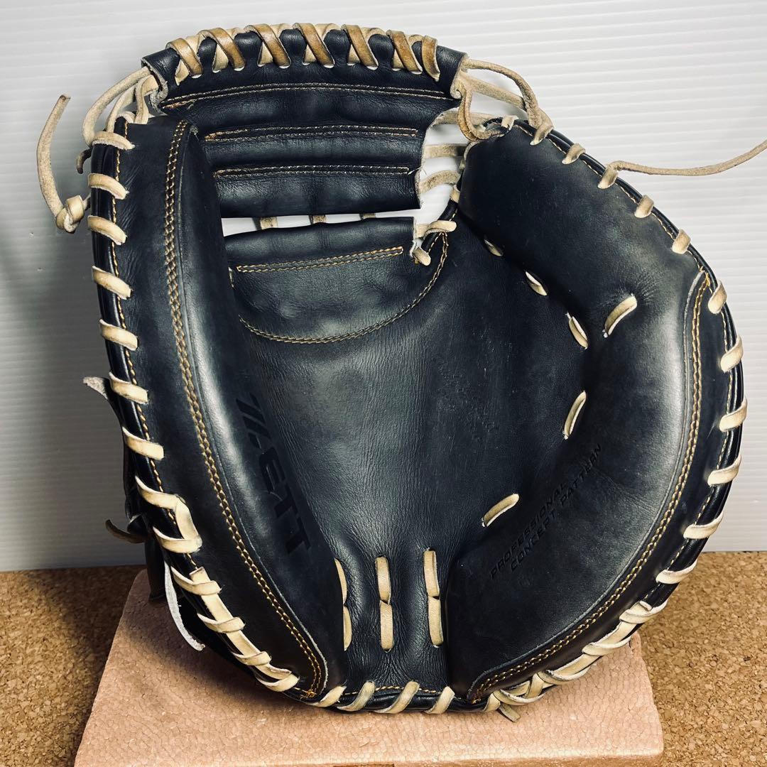 ZETT軟式捕手ミット中村悠平タイプ/BRCB30282／一般.大人／ブラック