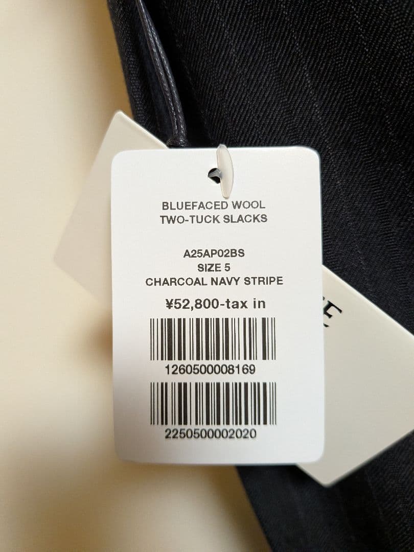 パンツ AURALEE BLUEFACED WOOL TWO-TUCK SLACKS 5