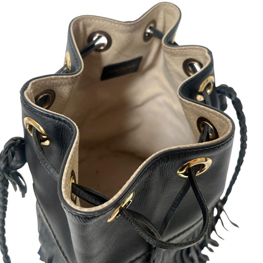 J&M DAVIDSON フリンジ　カーニバル　巾着バッグ　ワンショルダー