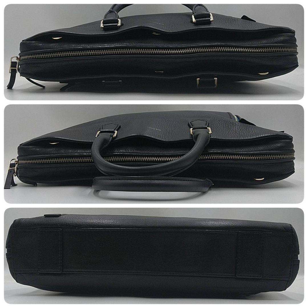 ポールスミス 本革 黒 ビジネスバッグ ブリーフケース シボ革 2way A4可