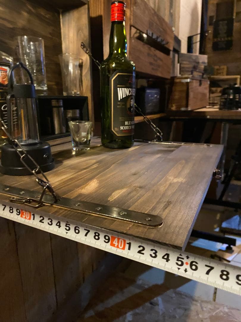 壁掛けテーブル　壁掛け収納　インダストリアル