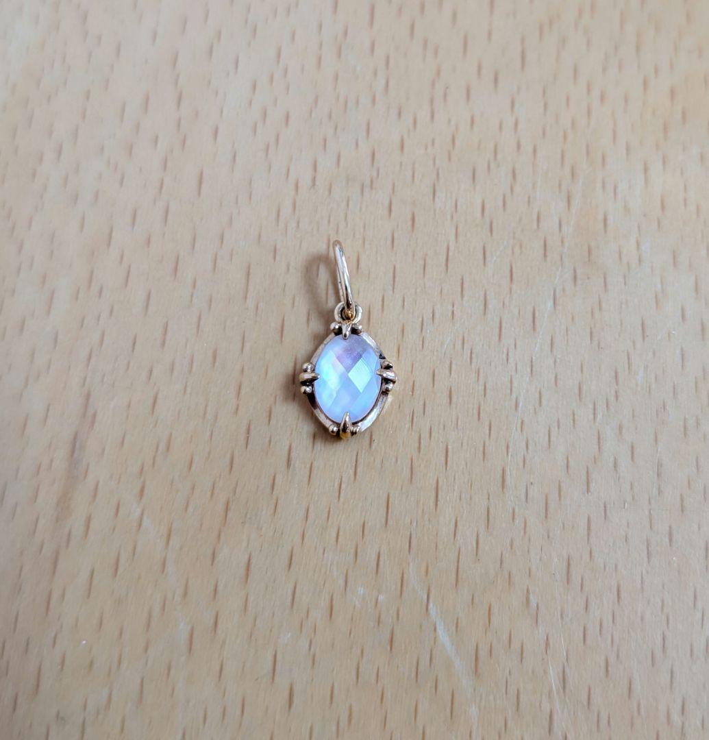 ノジェス　ペンダントトップ　ピンクシェル　クォーツ　金