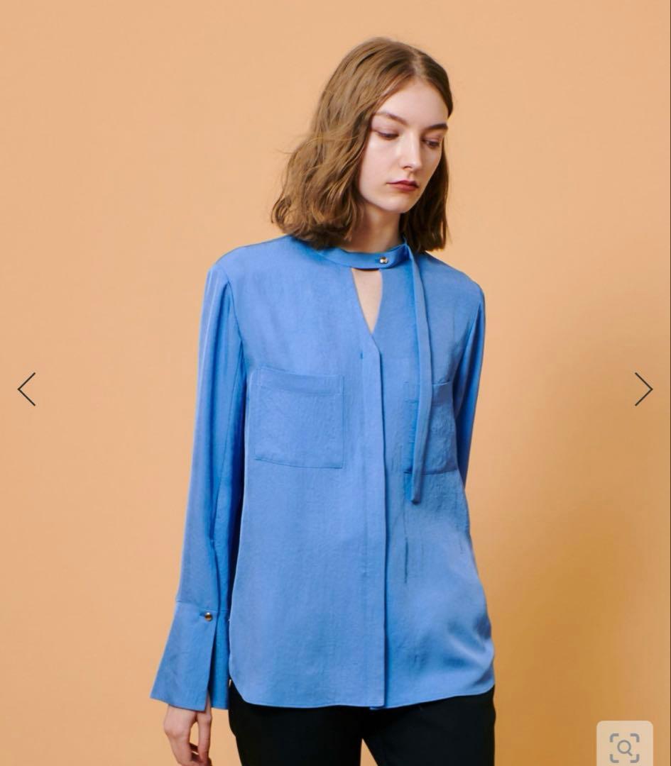 【美品】allureville　フリュイドオーバーラップブラウス　ルルウィルビー