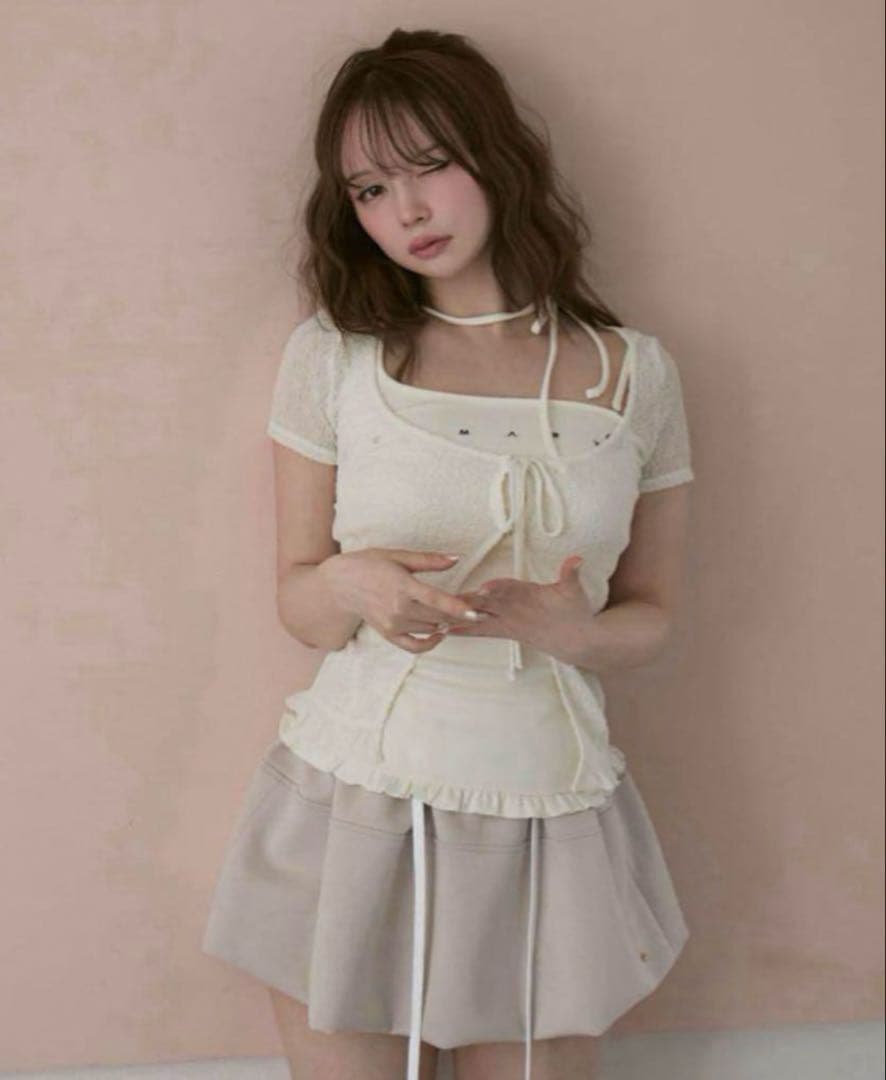 トップス andmarry claire set tops ivory