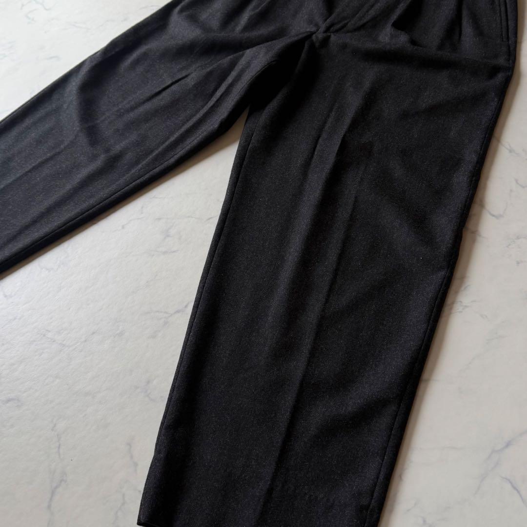 最高級カシミヤ混✨PAPAS ワイド2タックパンツ LL イタリア製最高級生地