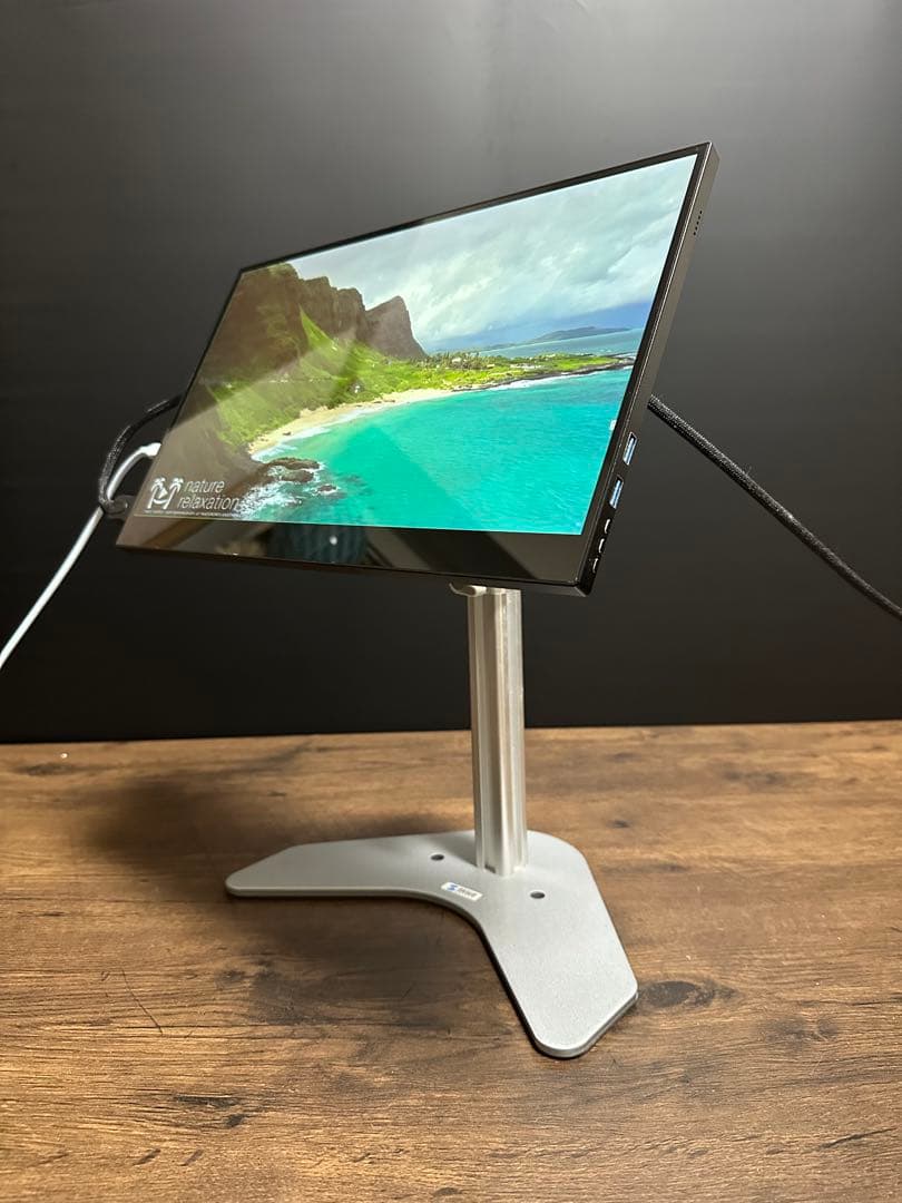 RTK FHD HDR 15.6インチ モバイルモニター サンワモニタースタンド