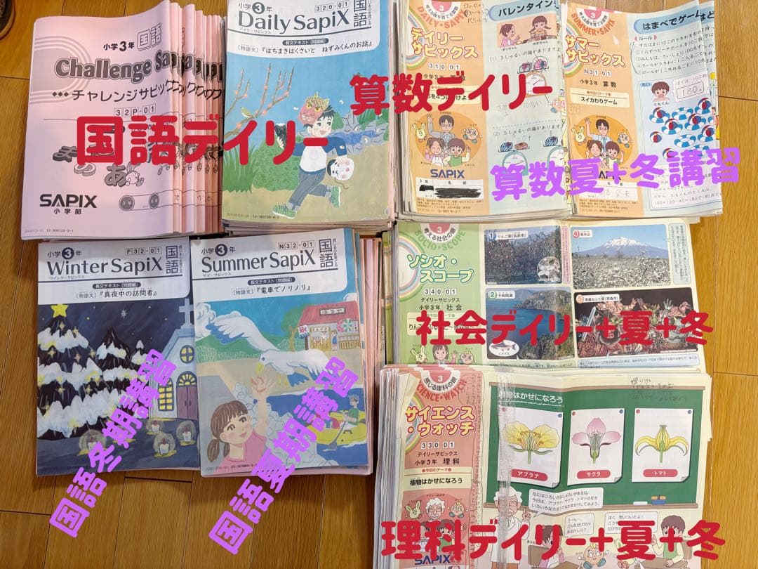 2024年度　3年生　サピックス　4科目　1年分