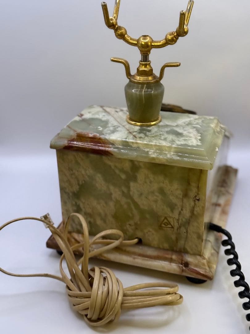 NIKKO ダイヤル式電話 日興電機製作所 1985年製 アンティーク 大理石