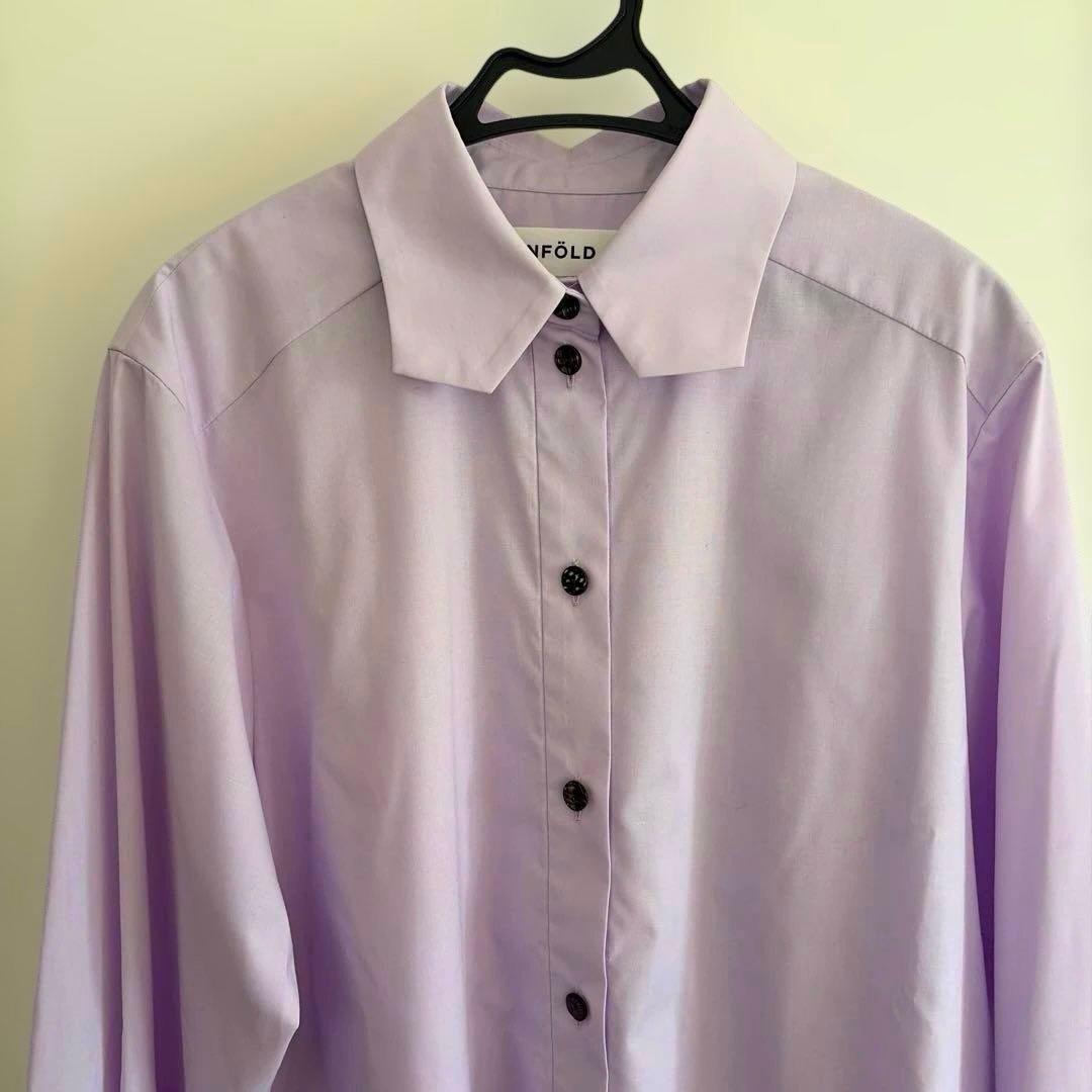 T/Cタイプライター カーブアシンメ SH/シャツ　ライトパープル　エンフォルド