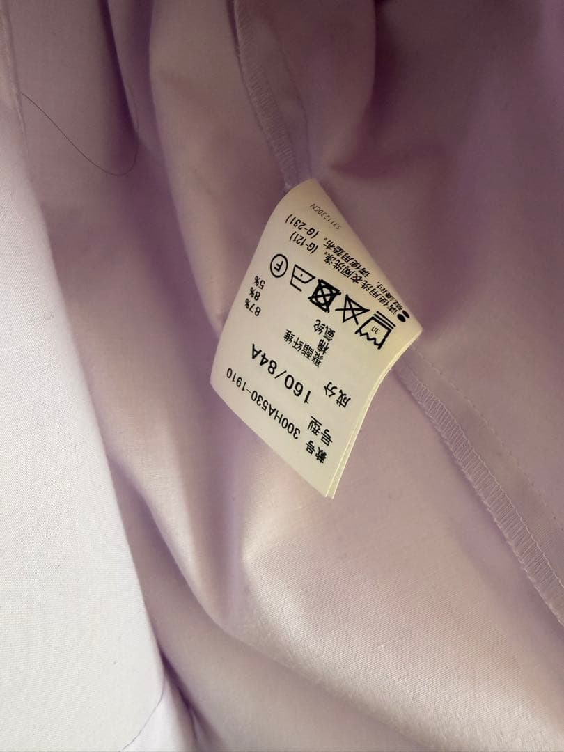 T/Cタイプライター カーブアシンメ SH/シャツ　ライトパープル　エンフォルド