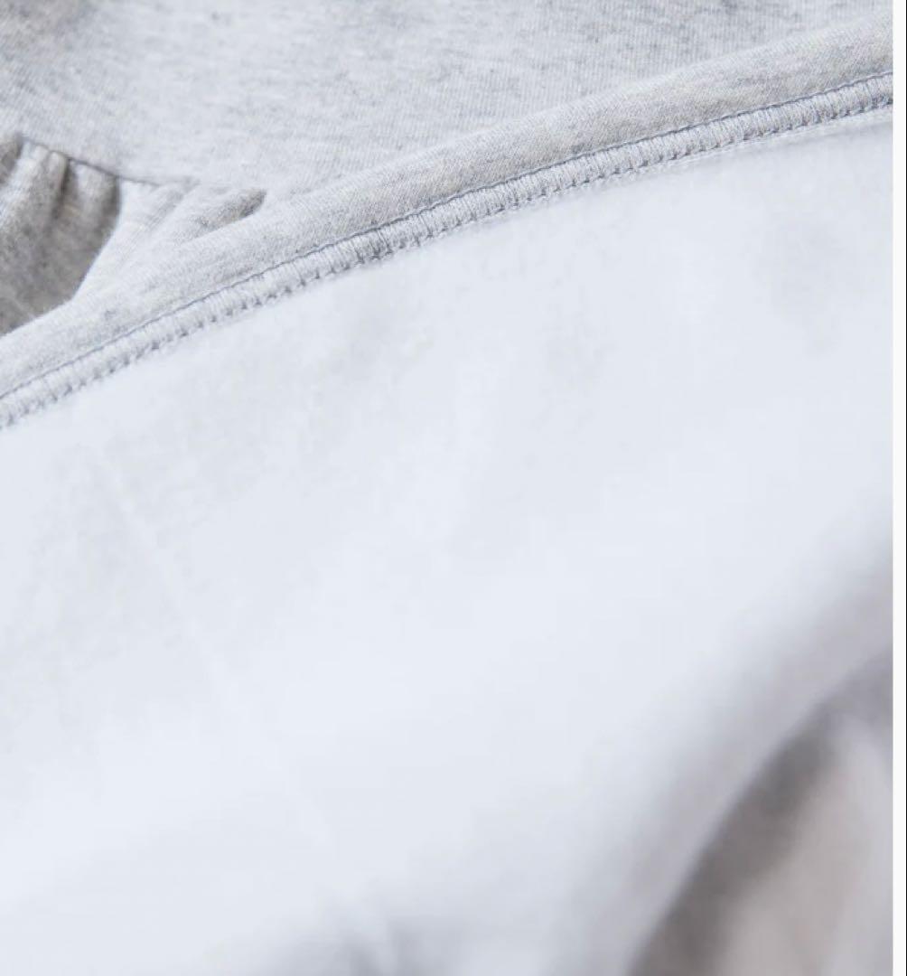 plusOTOHA タグ付き新品　裏起毛ティアードスウェットワンピース/グレー