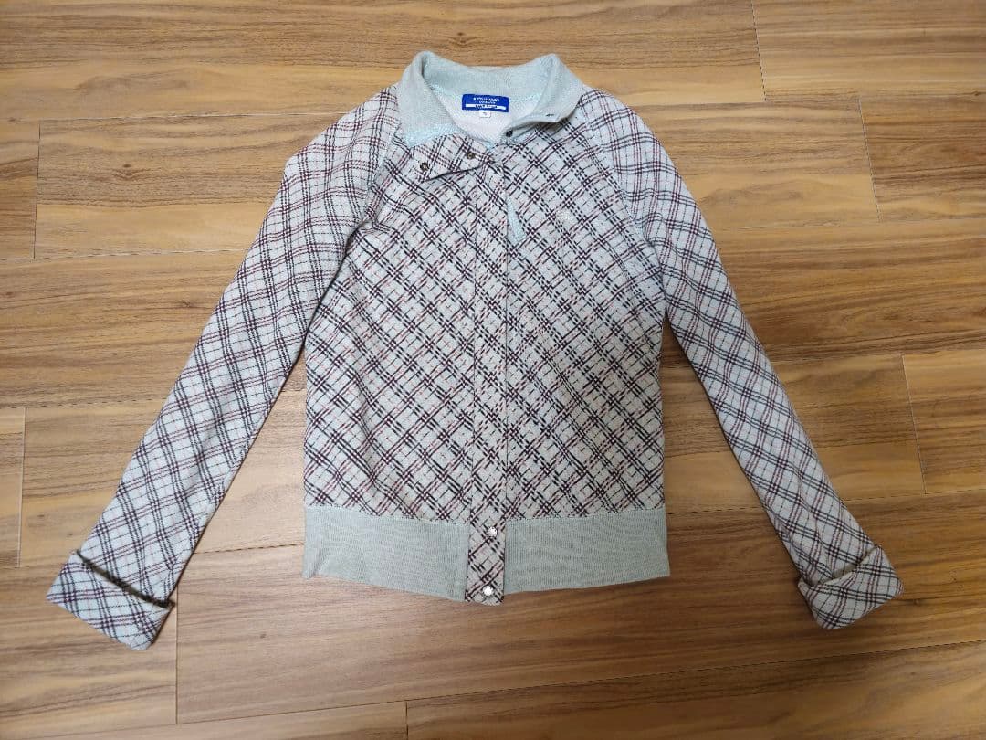 希少淡い水色BURBERRY ブルーレーベル ノバチェック フルジップジャケット