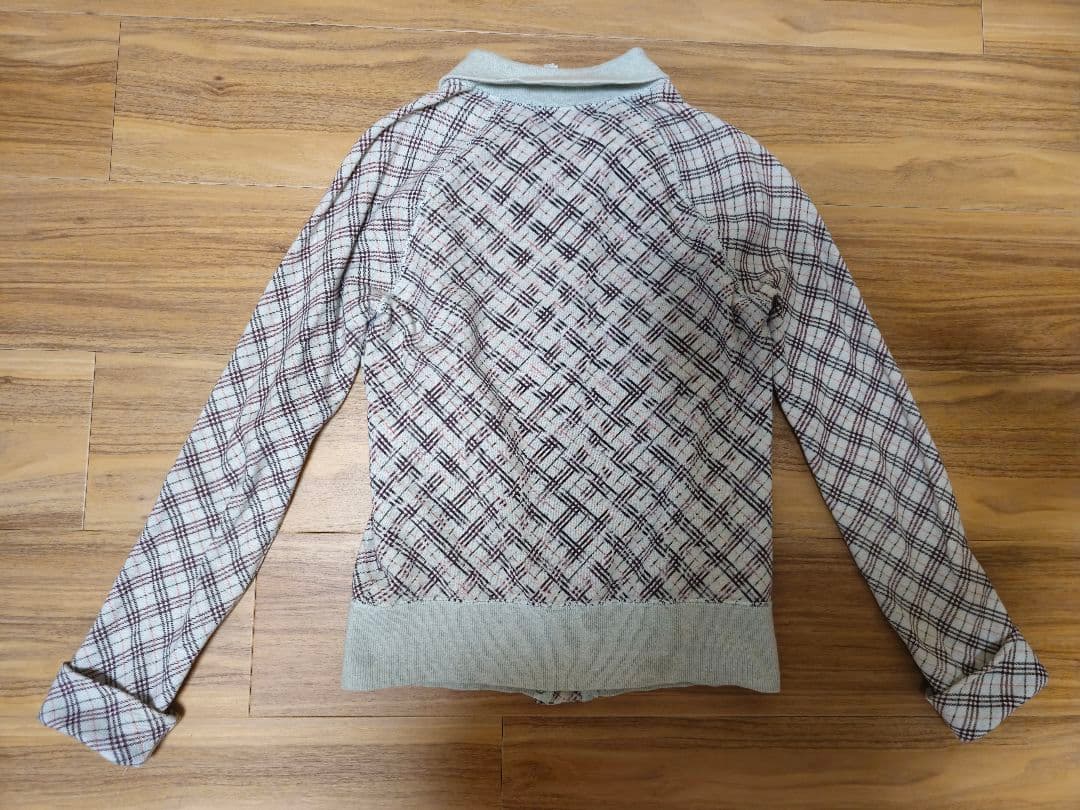 希少淡い水色BURBERRY ブルーレーベル ノバチェック フルジップジャケット