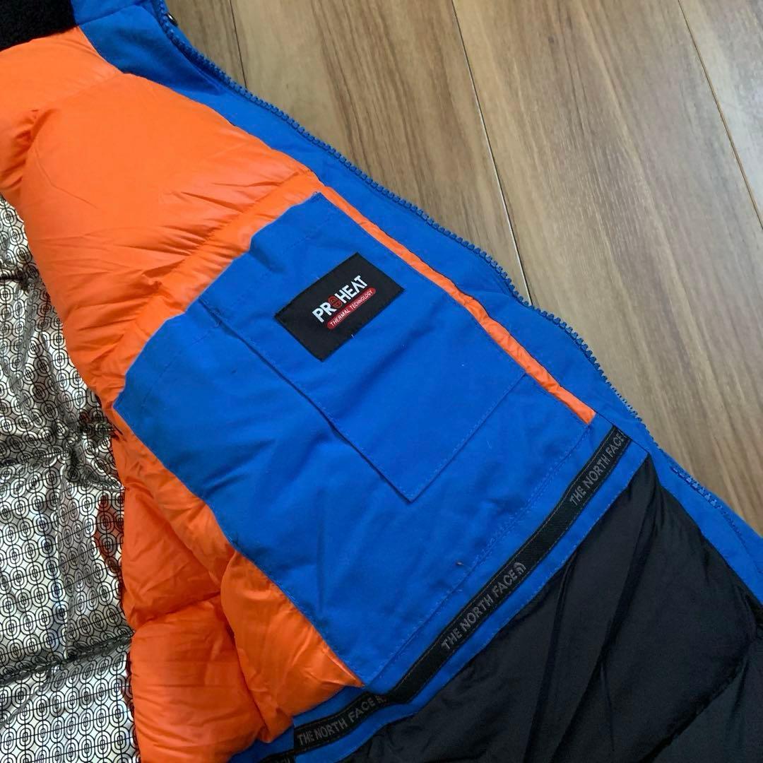 Lノースフェイスハイベントブルー青クラウスダウンジャケットパーカーファー付