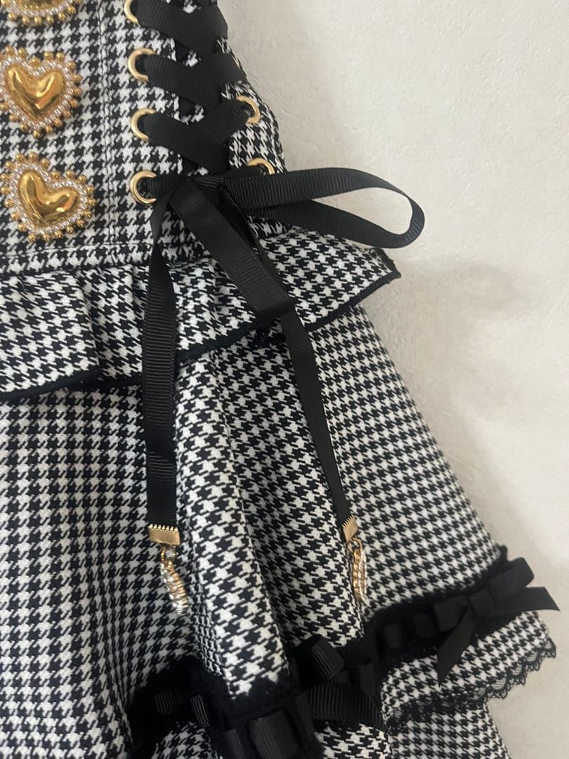 LIZLISA/リズリサ はしごリボンチェックティアードスカパン