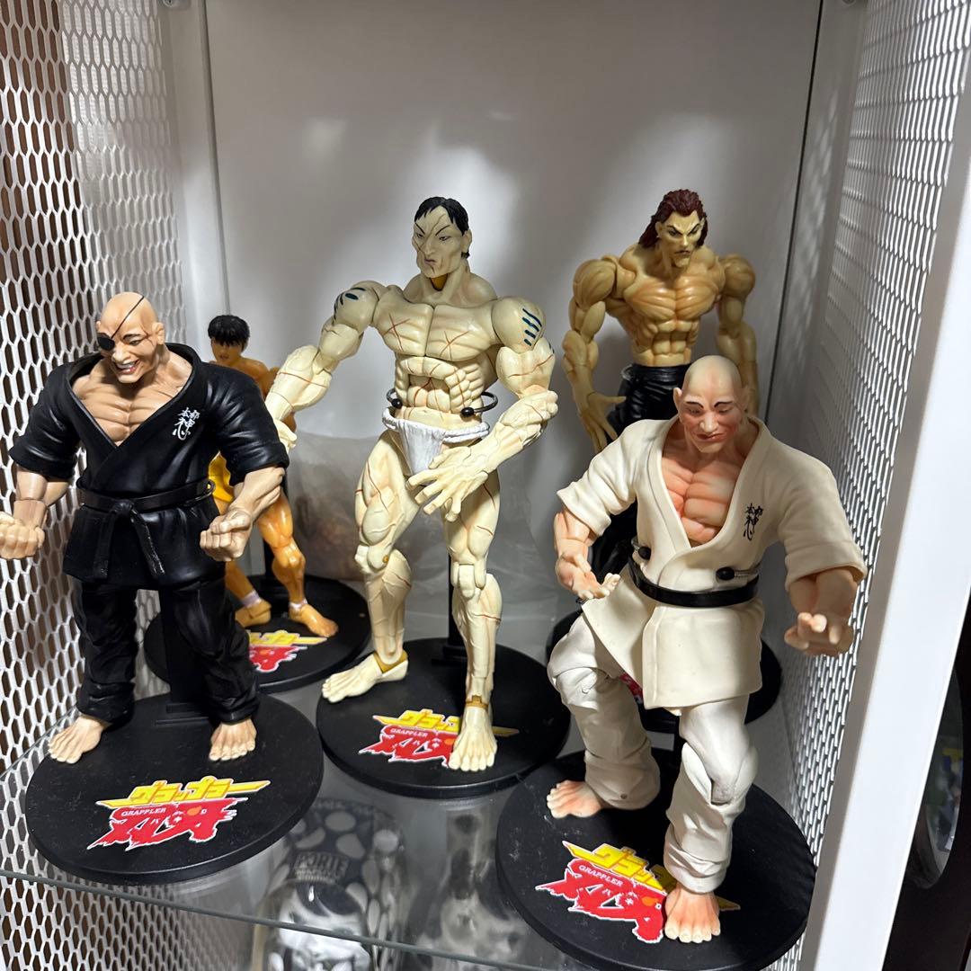 グラップラー刃牙フィギュア５体刃牙，勇次郎、独歩黒，独歩白，花山