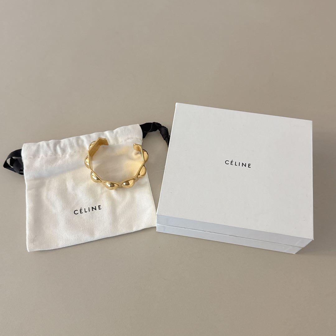 CELINE ゴールド バングル スタッズ 傷あり 正規品