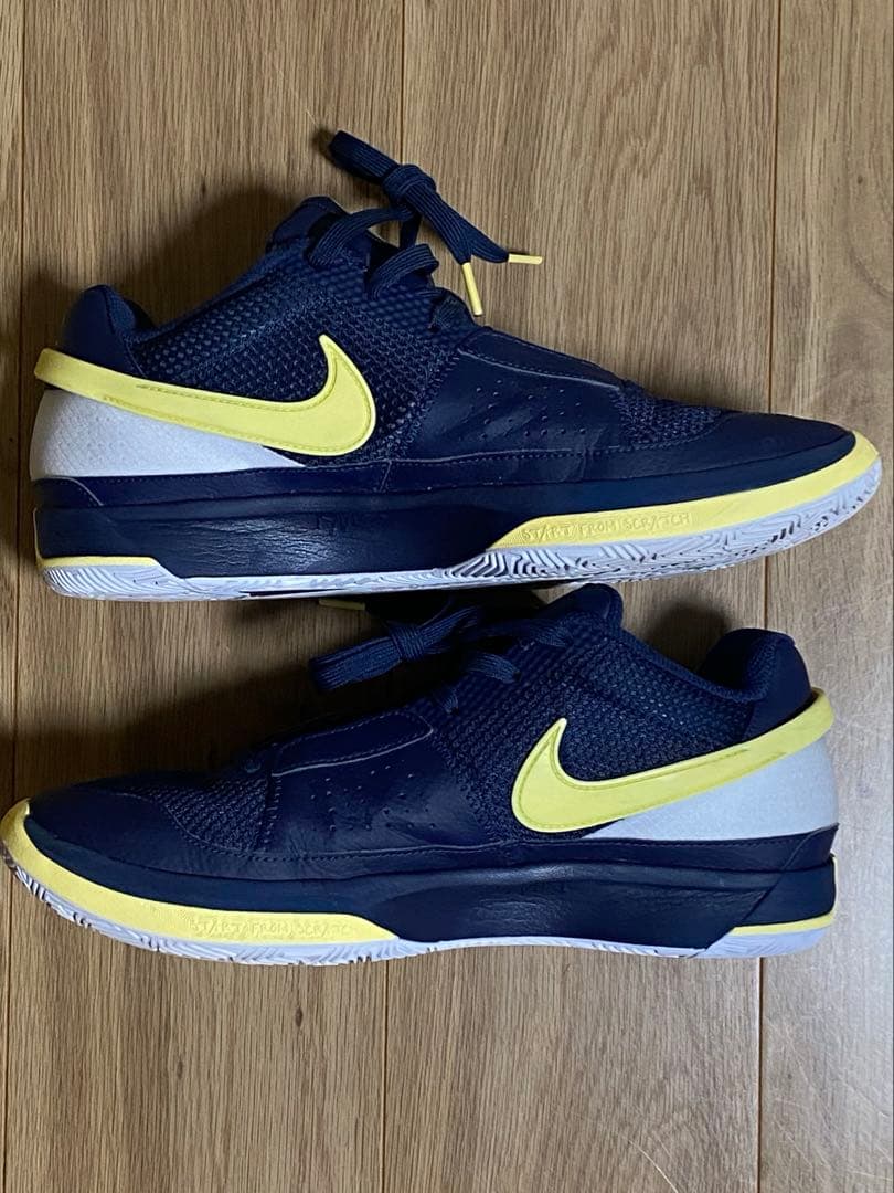 JA 1 Nike バスケットボールシューズ ネイビー/イエロー