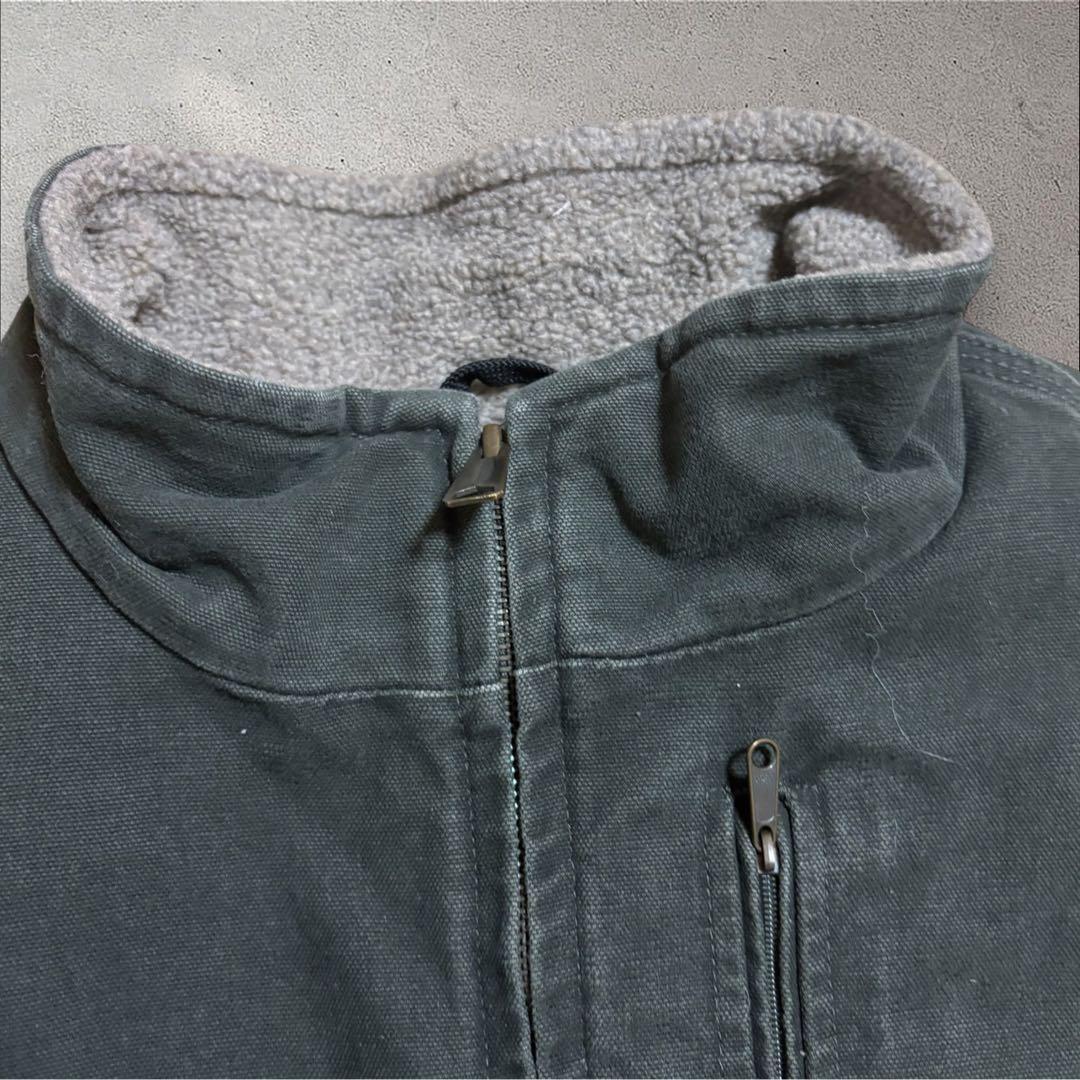 【N86】Carhartt ダック地モックネックベストXLボア裏地フェード