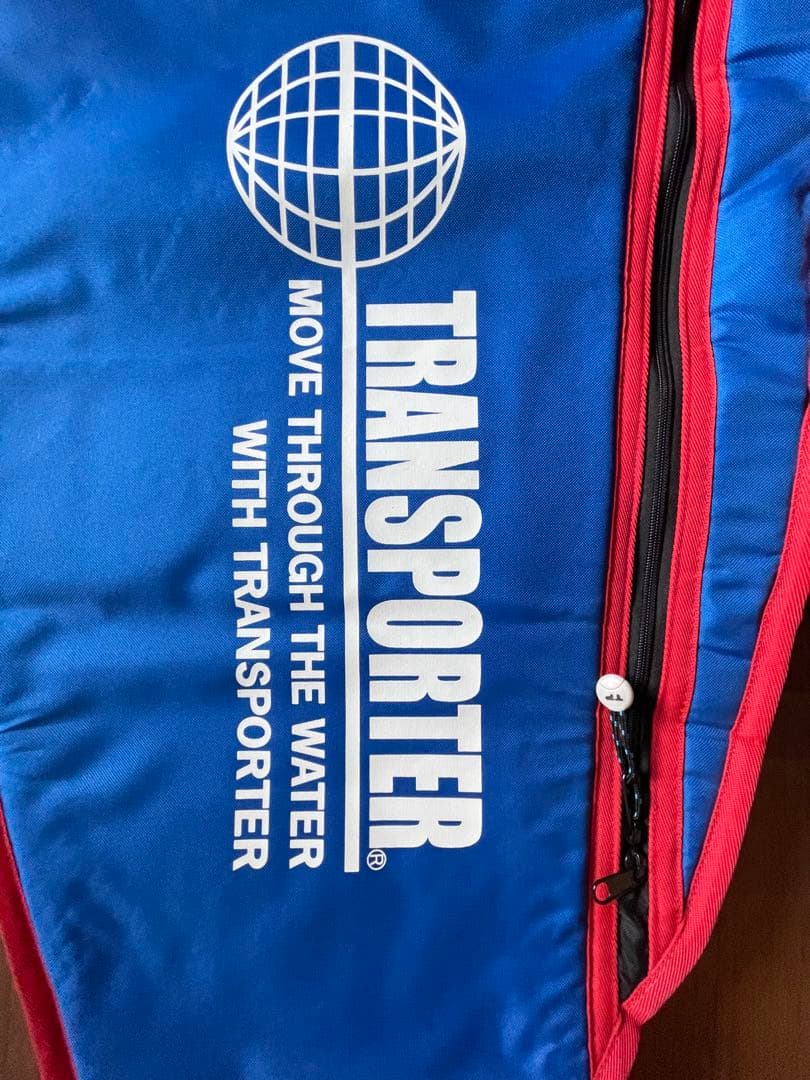 ［美品］TRANSPORTER サーフボードケース 青/赤6’4