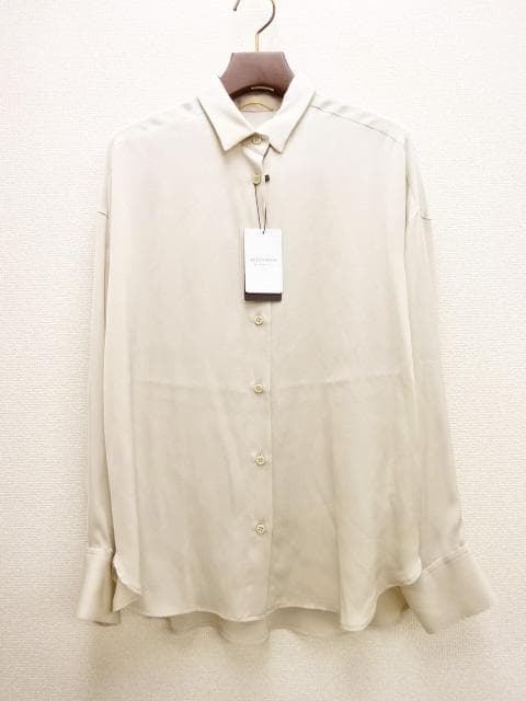 【新品】L'Appartement ウォッシャブル シルクシャツ 生成