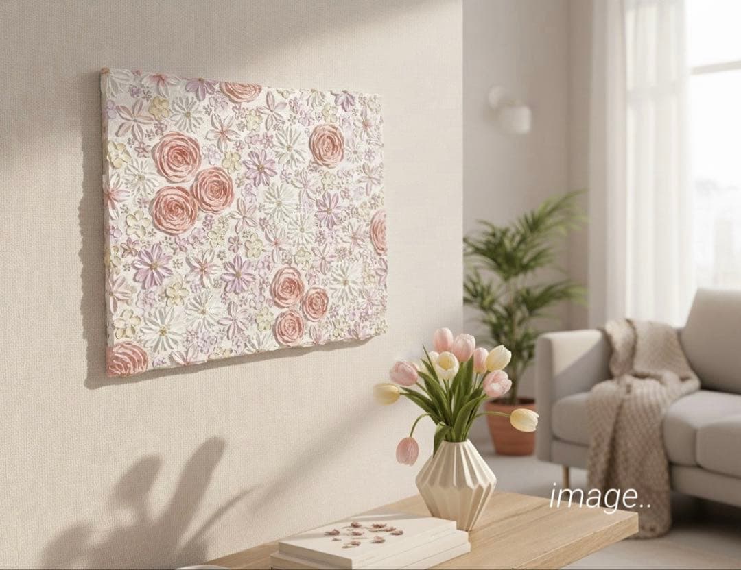 WT様 【No.89】 テクスチャーアート　インテリア　花