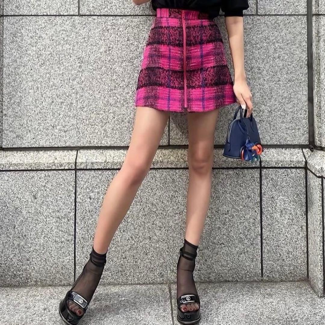 シェリエ　ツイードミニスカート