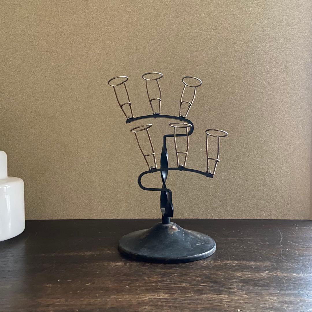 ビンテージ　傘立て　店舗什器　非売品　スチール製　レトロ　日傘立て　6本用