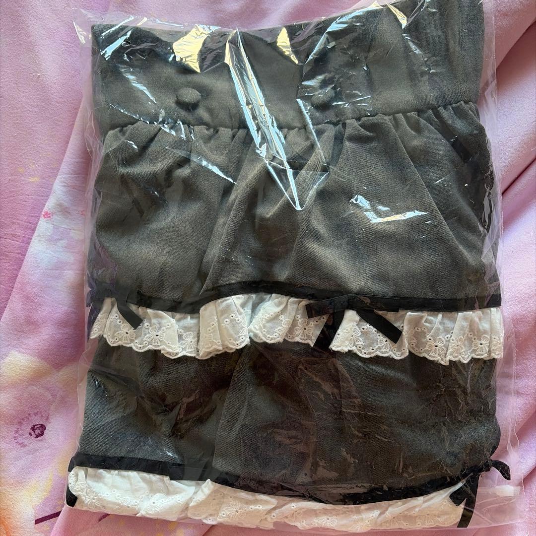 【新品】完売品　pium コットンフリルリボンティアードミニスカート チャコール