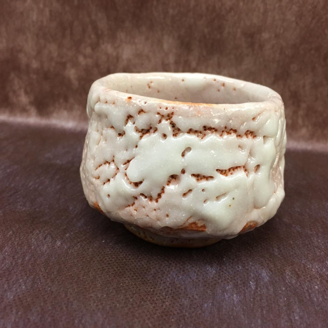 ケ*ム様 S203　　美濃焼　志野ぐい呑み　【玉置保夫】　共箱