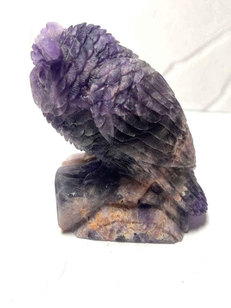 アメジスト フクロウ ふくろう彫刻 梟 置物 オブジェ