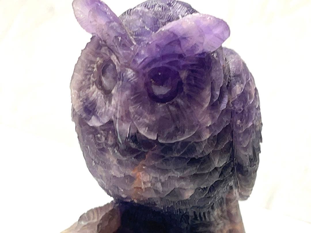アメジスト フクロウ ふくろう彫刻 梟 置物 オブジェ