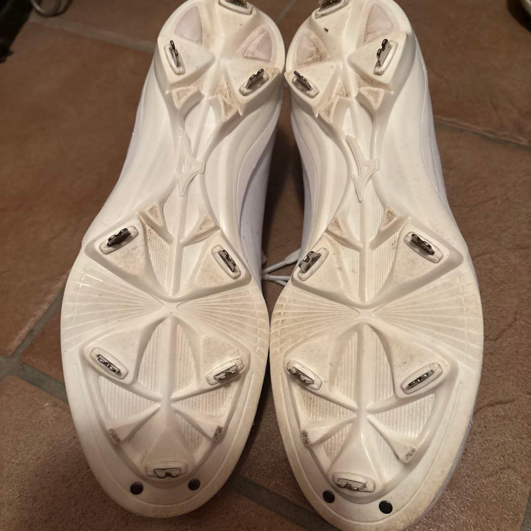 Mizuno ホワイト　スパイク 27.0cm 野球　ミズノ オン9