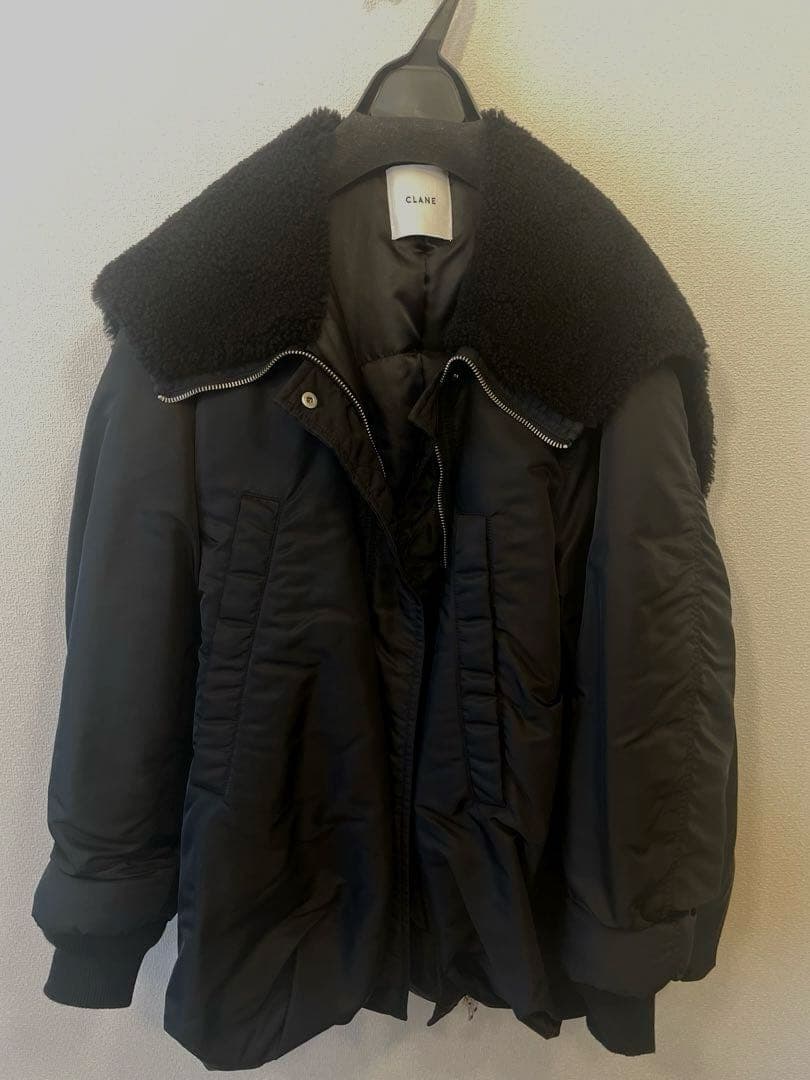 CLANE クラネ BALLOON DESIGN HOODED N3B 黒 1