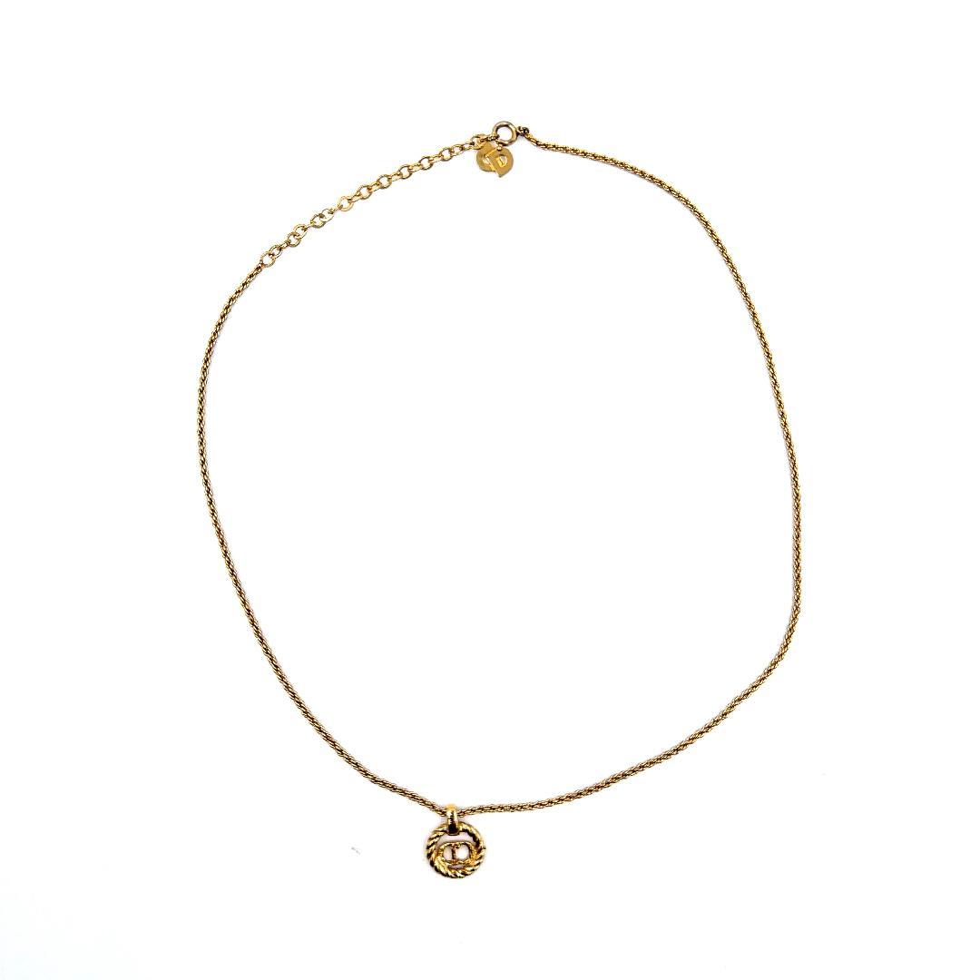 ✨️美品✨️ クリスチャン・ディオール CDロゴ ラウンド ネックレス ゴールド