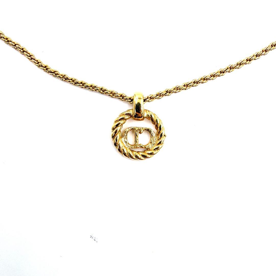 ✨️美品✨️ クリスチャン・ディオール CDロゴ ラウンド ネックレス ゴールド