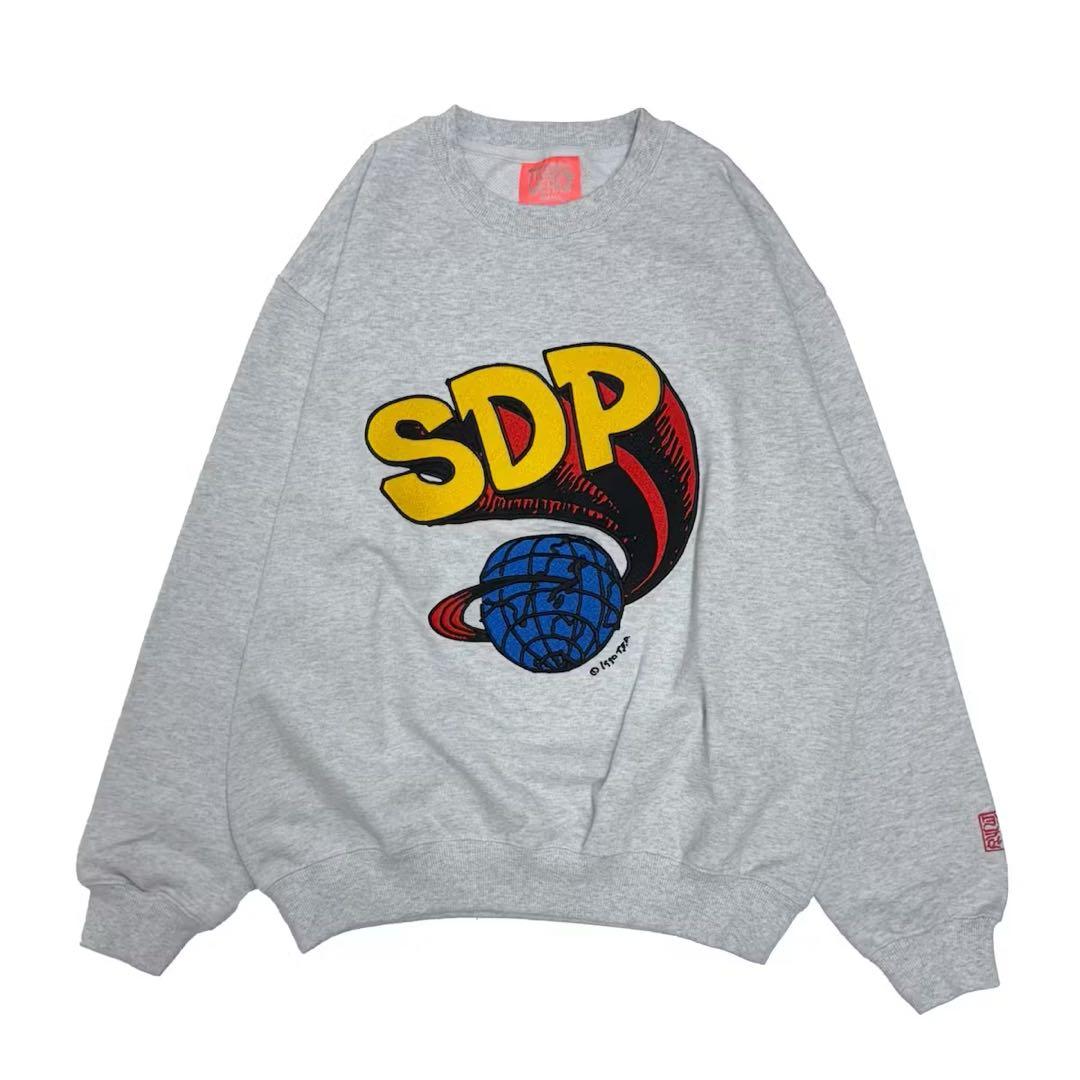 m*4様 スチャダラパー 刺繍ロゴ スウェット アッシュグレー XLサイズ