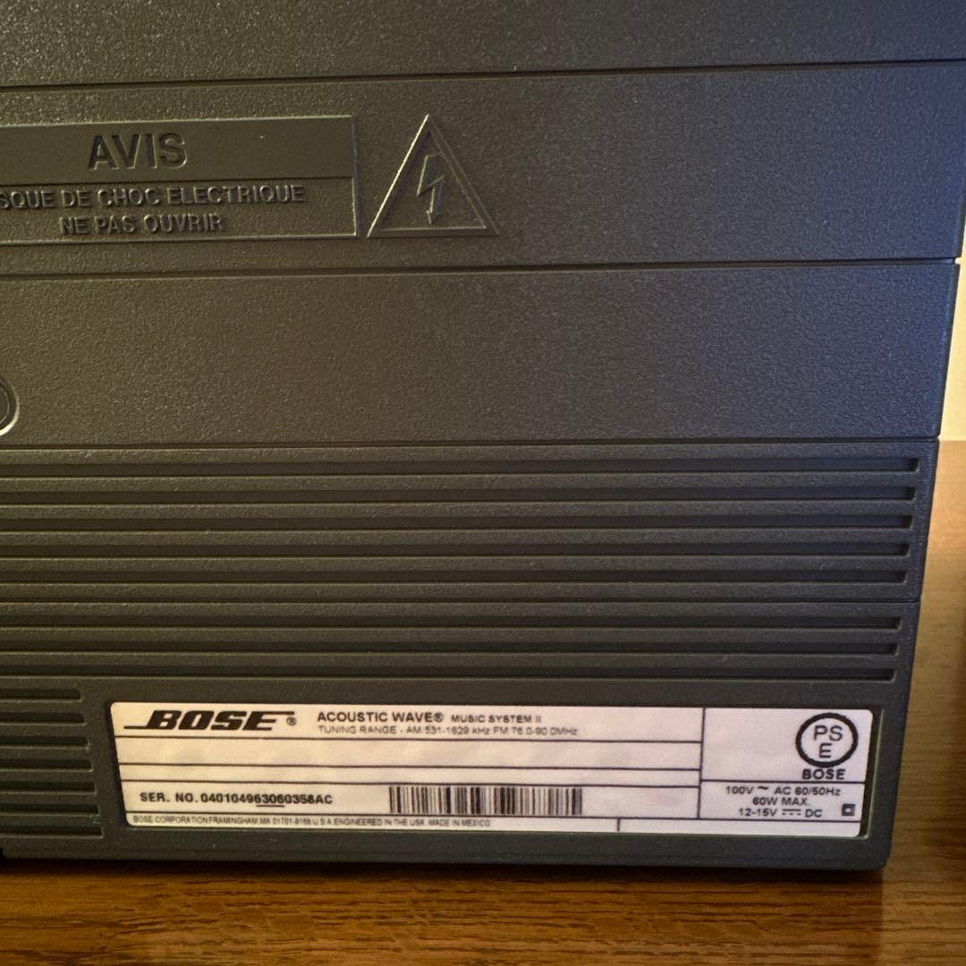 現状渡し:BOSE ACOUSTIC WAVE MUSIC SYSTEM II黒